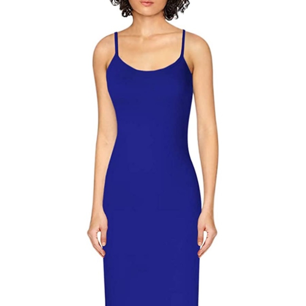 (1675) GloryStar Women Full Sleeveless Spaghetti Strap Cami Maxi Dress S NWT